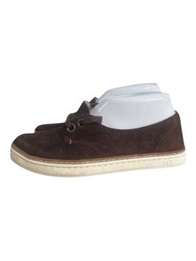 Ugg Carilyn Women Brown Leather Shoes Size 5 Suede Lace Up Casual Shoes Comfort